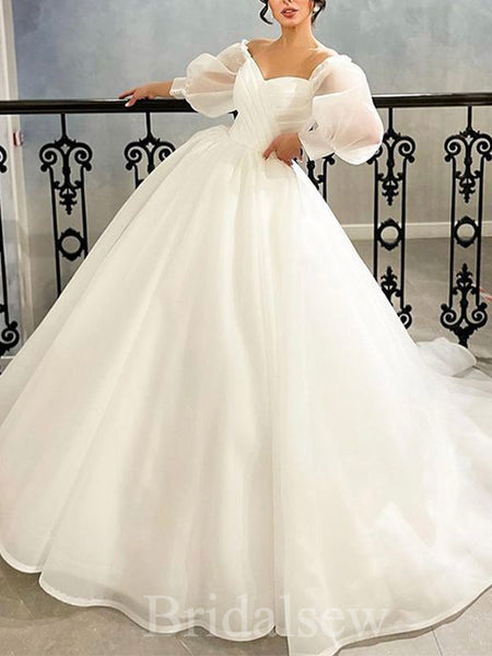 A-line Unique Design Garden Beach Vintage Long Wedding Dresses, Bridal –  bridalsew