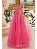 A-line Spaghetti Straps New Unique Popular Elegant Evening Formal Long Prom Dresses PD1420