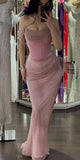 Mermaid Off Shoulder Pink Custom Party Modest Women Evening Formal Long Prom Dresses PD1483