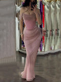 Mermaid Off Shoulder Pink Custom Party Modest Women Evening Formal Long Prom Dresses PD1483