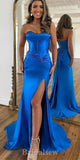 Mermaid Royal Blue Sexy Unique Modest Elegant Evening Formal Long Prom Dresses PD1412