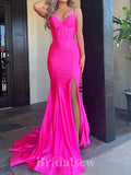 Mermaid Spaghetti Straps Simple Unique Popular Elegant Evening Formal Long Prom Dresses PD1417