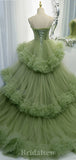 A-line Dusty Sage Elegant Modest Prom Gown, Long Party Evening Prom Dresses PD1322