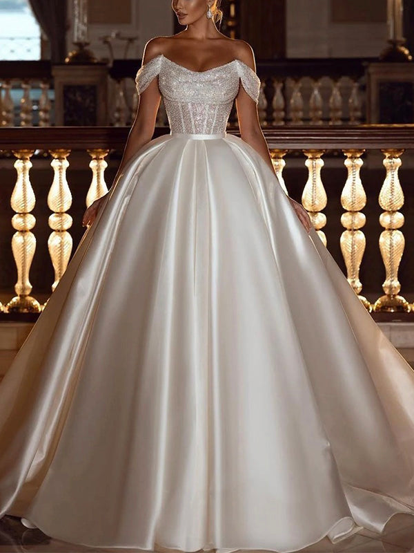 Custom Made Vintage Satin Long Sleeve Wedding Dresses With Lace Detailing,  High Neck, Long Sleeves, Strapless Design, Sweep Train, And Covered Buttons  From Topfashion_dress, $126.7 | DHgate.Com