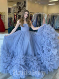 A-line Tulle New Gorgeous Princess Pretty Long Women Evening Prom Dresses PD729