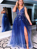 A-line Unique Floor-Length Gorgeous Elegant Party Long Women Evening Prom Dresses PD879