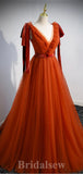 Affordable A-line Best Tulle Modest Princess Long Women Evening Prom Dresses PD735