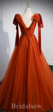Affordable A-line Best Tulle Modest Princess Long Women Evening Prom Dresses PD735