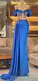 Blue Stylish Fashion Unique Mermaid New Elegant Long Party Evening Prom Dresses, PD1249