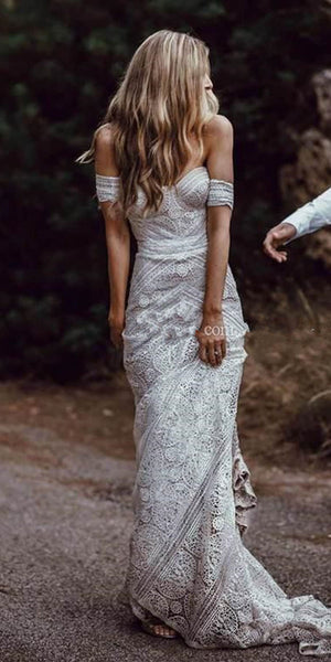 Lace Mermaid Beach Most Popular Unique Wedding Dresses WD065 – bridalsew