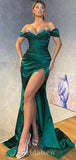 Mermaid Off the Shoulder Elegant Modest Long Stylish Evening Prom Dresses, PD1231