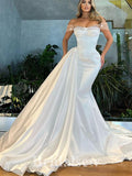 Mermaid Unique Elegant Vintage Dream Beach Long Wedding Dresses WD492