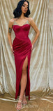 Red Stylish Unique Mermaid Elegant Long Party Evening Prom Dresses, PD1254