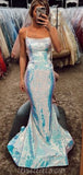 Sparkly Sequin Mermaid Sexy Simple Evening Prom Dresses PD050